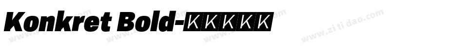 Konkret Bold字体转换